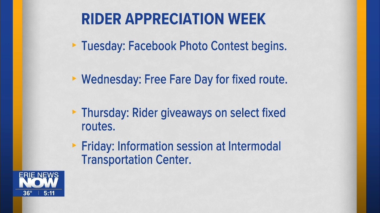 Rider Appreciation Week on board the EMTA