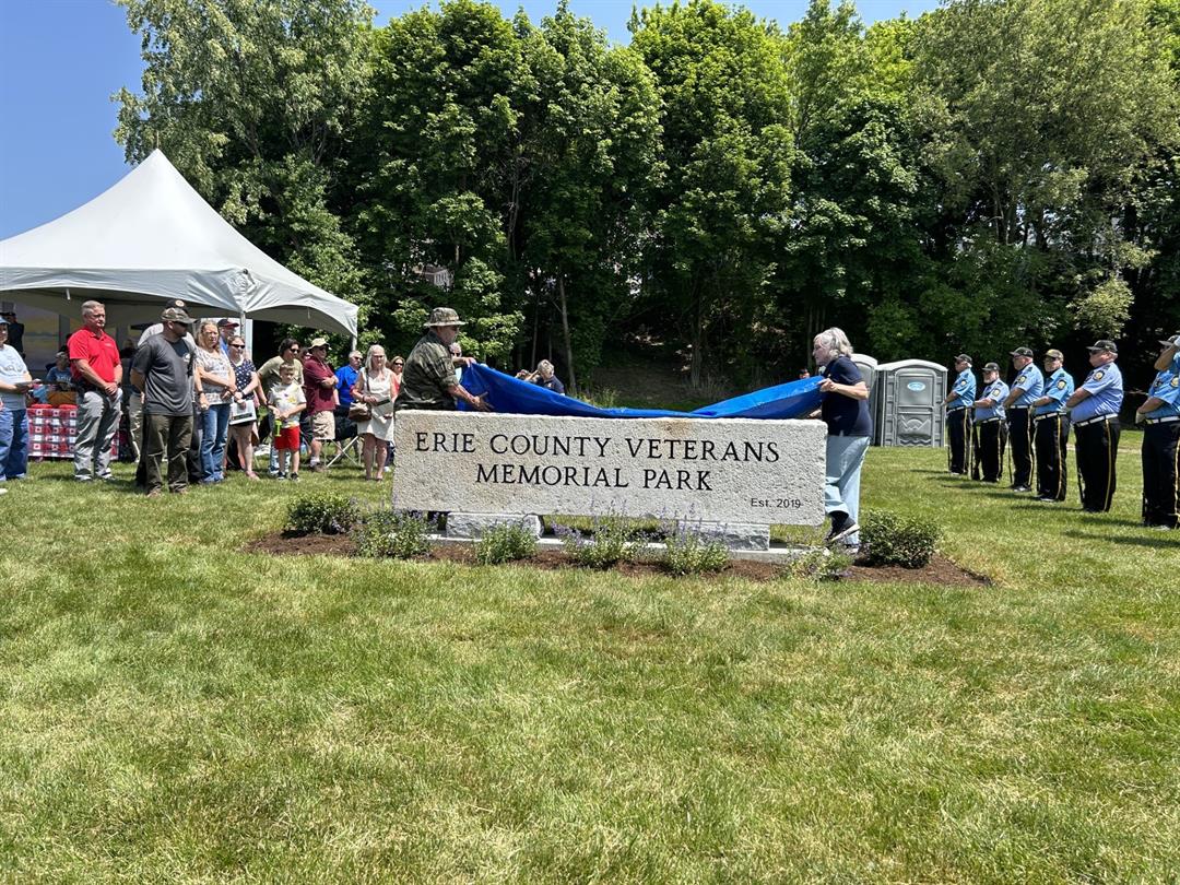 New Monument Unveiled at Erie County Veterans Memorial Park
