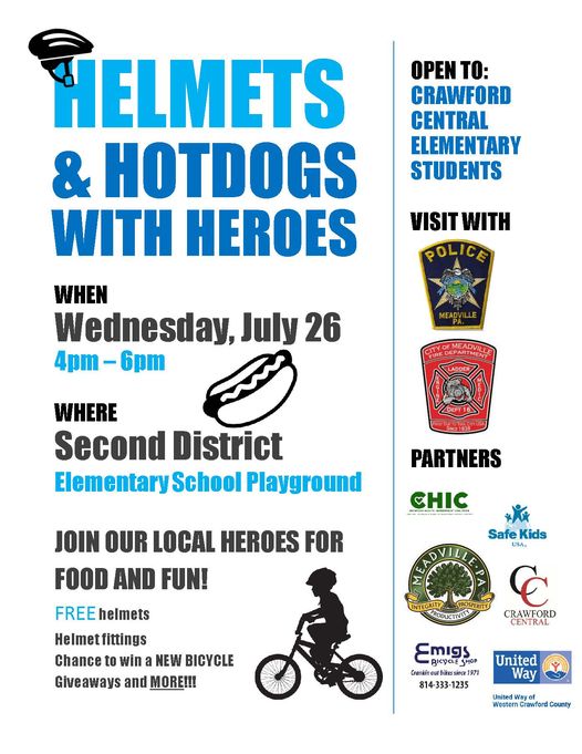 City of Meadville to Host Helmets & Hotdogs with Heroes