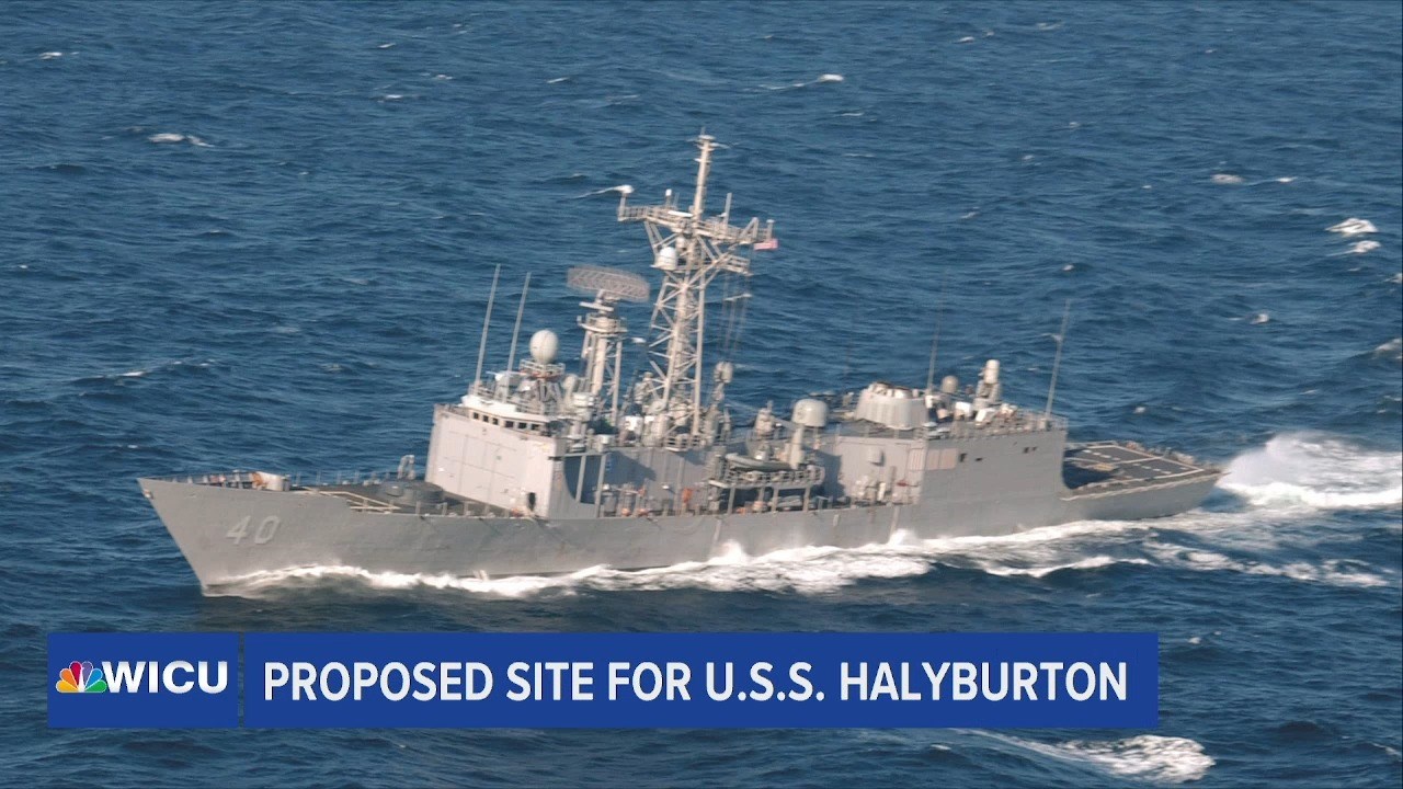 Leaders Give First Look at Site and Designs for U.S.S. Halyburton in Erie
