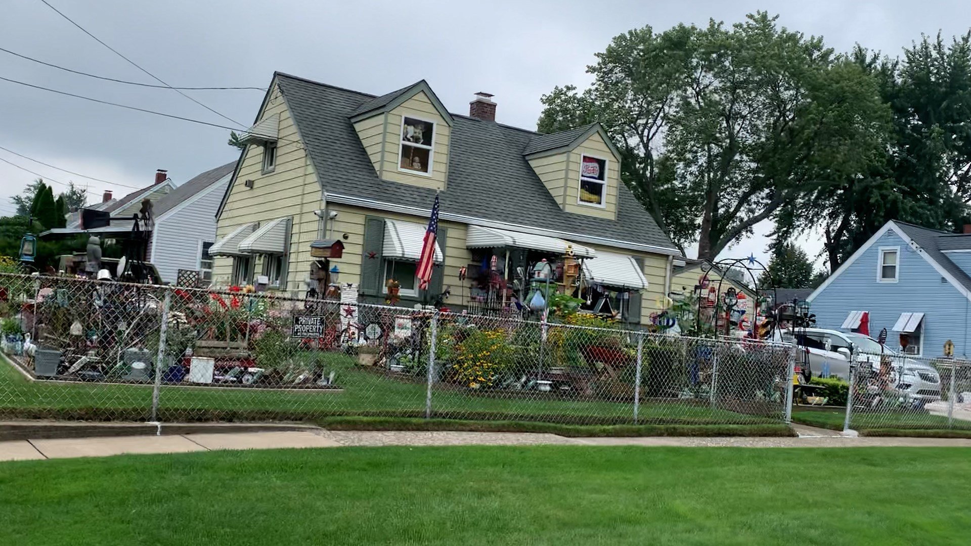 House has Hundreds of Items on Display in Front Yard