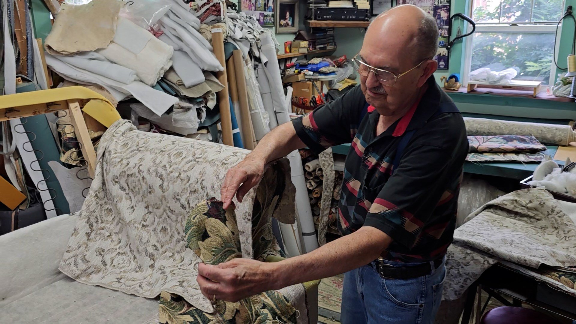 84-Year-Old Upholsterer is Still in Demand