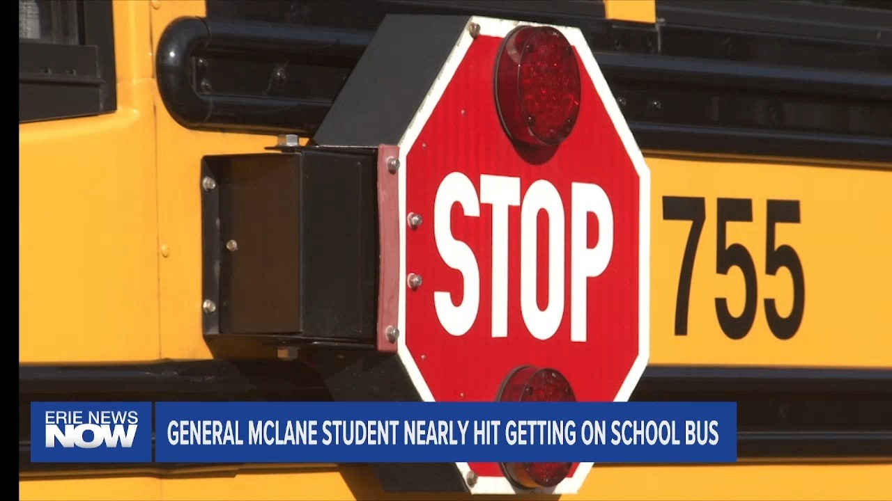 General McLane Student Nearly Hit Getting On School Bus