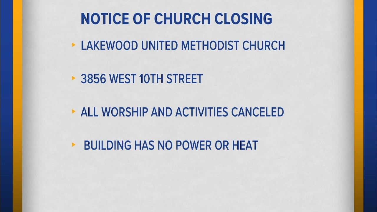 Lakewood United Methodist Church Closed on Sunday