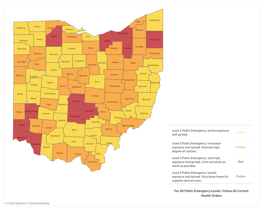 Ohio designates 12 counties on red alert as virus cases rise Erie
