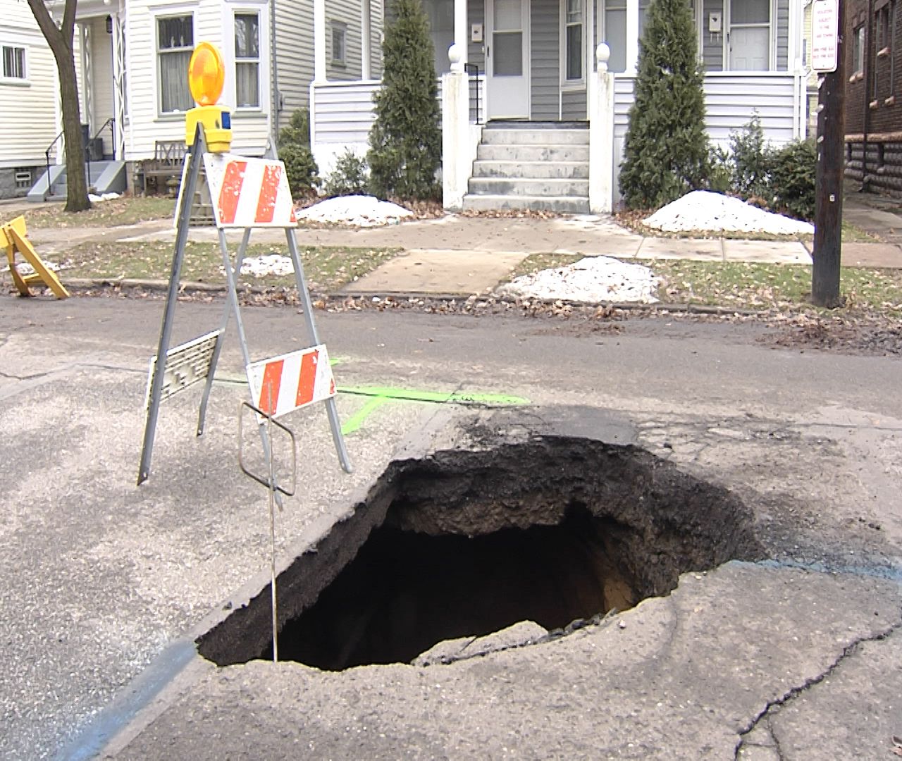 Sinkhole Repairs Underway Erie News Now WICU and WSEE in Erie, PA