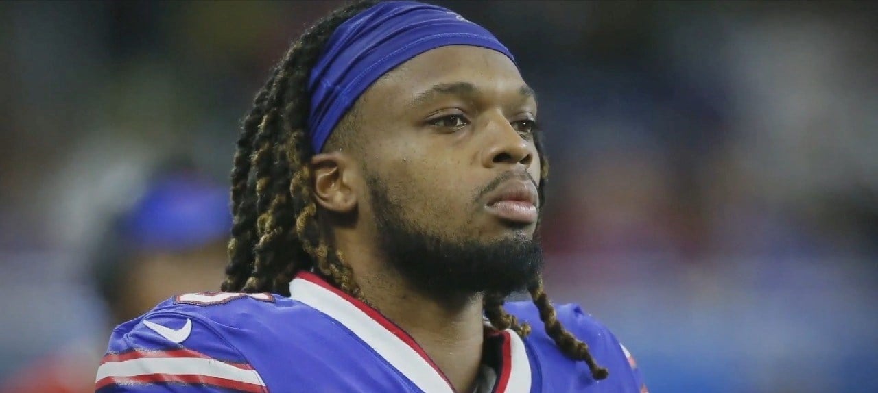 NBC News NOW on X: Damar Hamlin, Buffalo Bills safety, is in