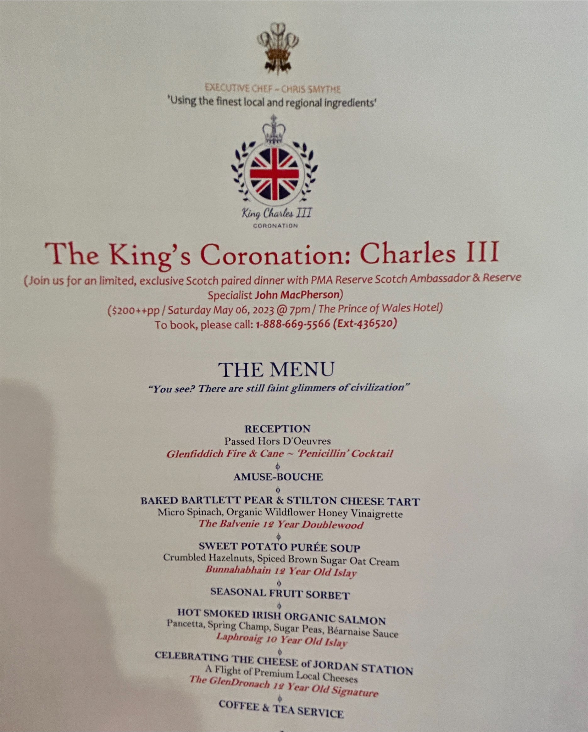 A King's Coronation Dinner at the Prince of Wales Hotel - Erie News Now ...