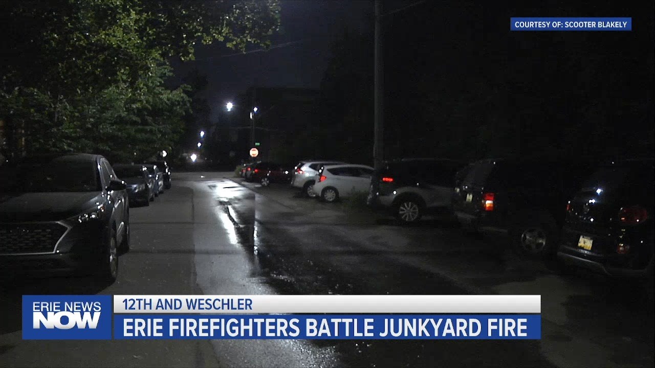 Erie Firefighters Battle Junkyard Fire - Erie News Now | WICU and WSEE ...