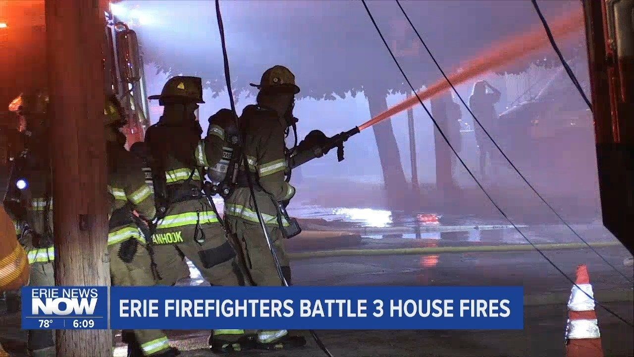 Erie Firefighters Recovering After Battling Three House Fires in a 10