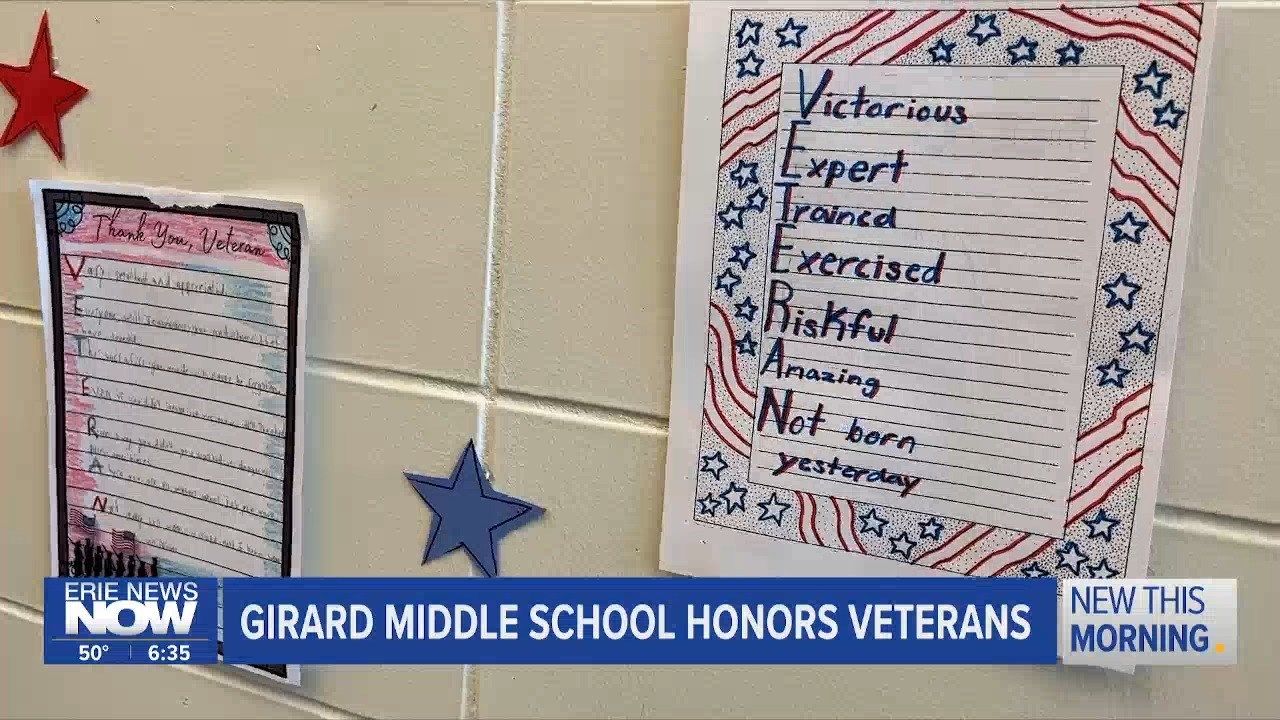 Live at Sunrise Girard Middle School Honors Veterans Erie News Now WICU and WSEE in Erie, PA