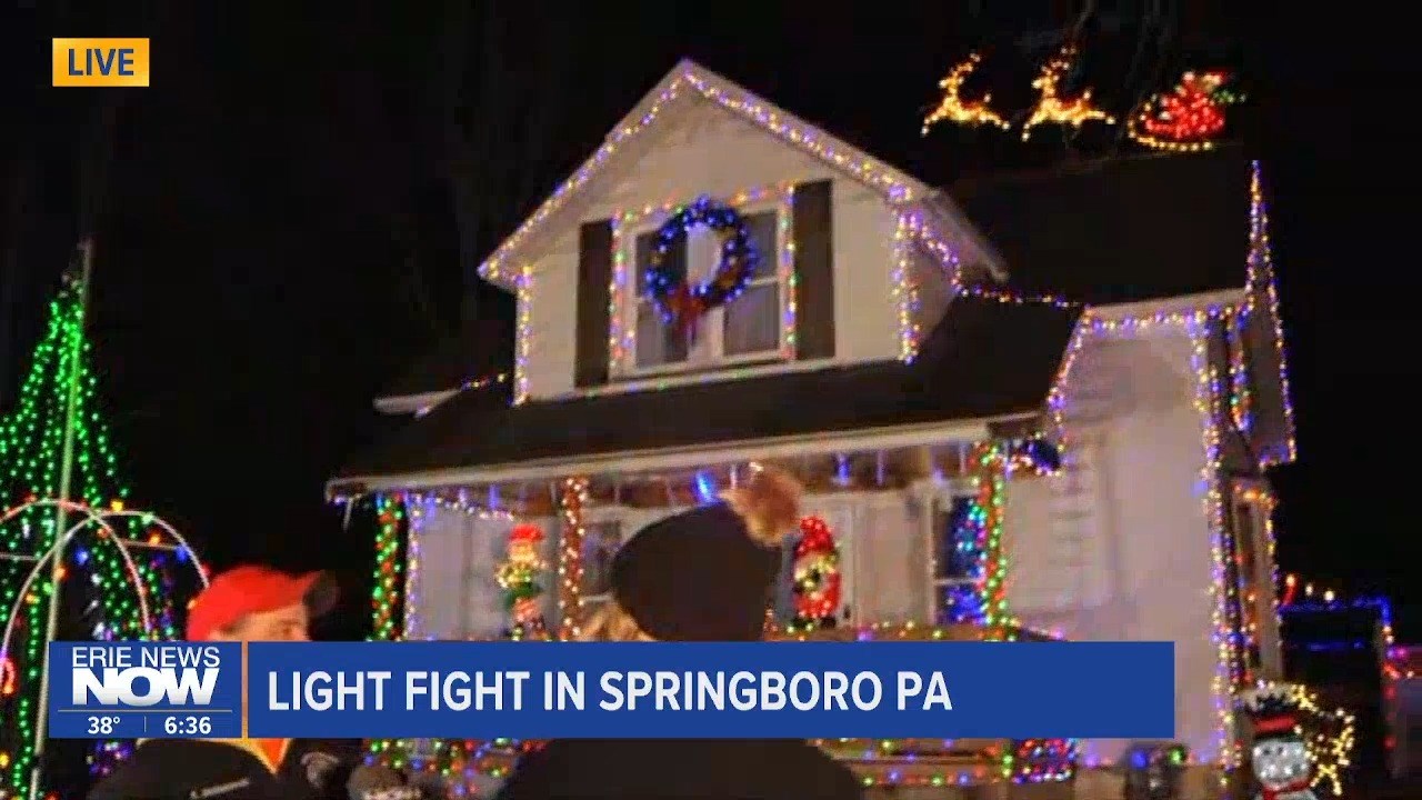 Christmas "Light Fight" in Springboro PA Erie News Now WICU and